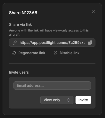 Logbook Sharing